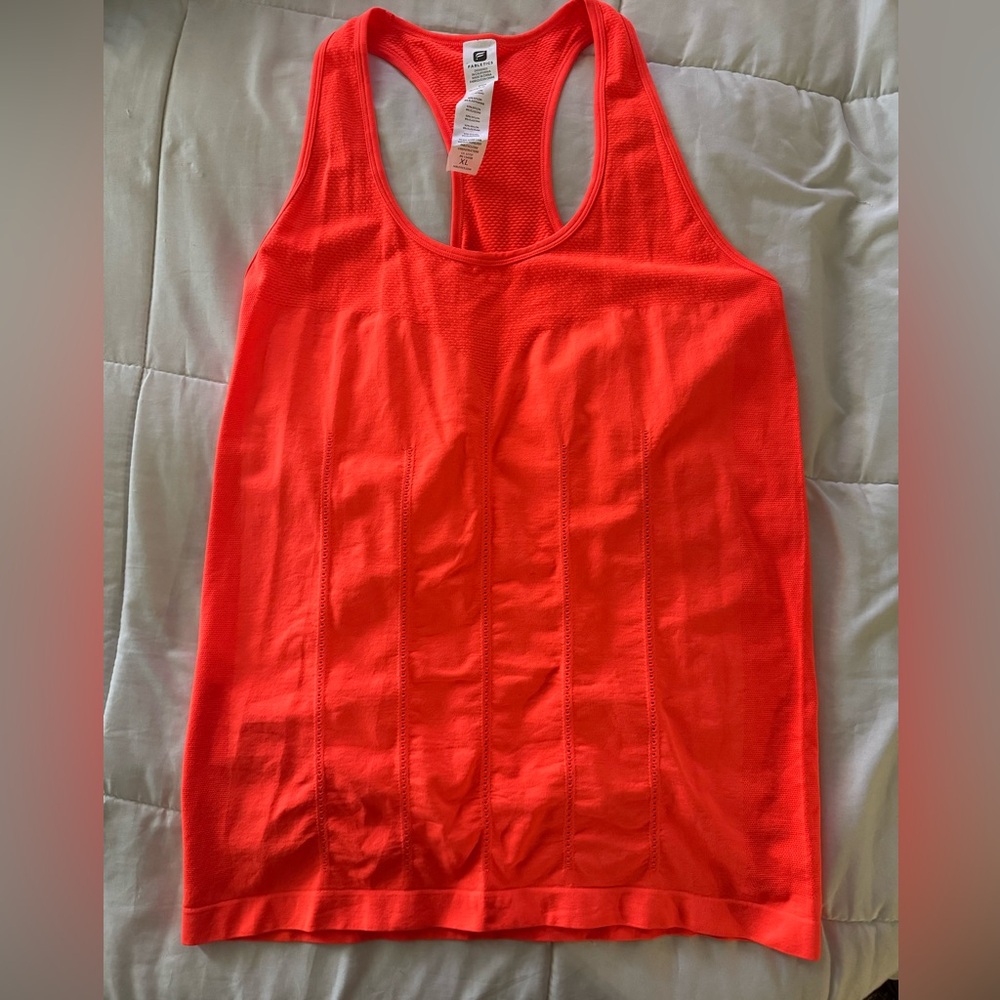 Fabletics orange Fitted Tank Top